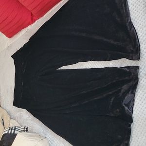 REBDOLLS Black Velvet Wide Leg Pants